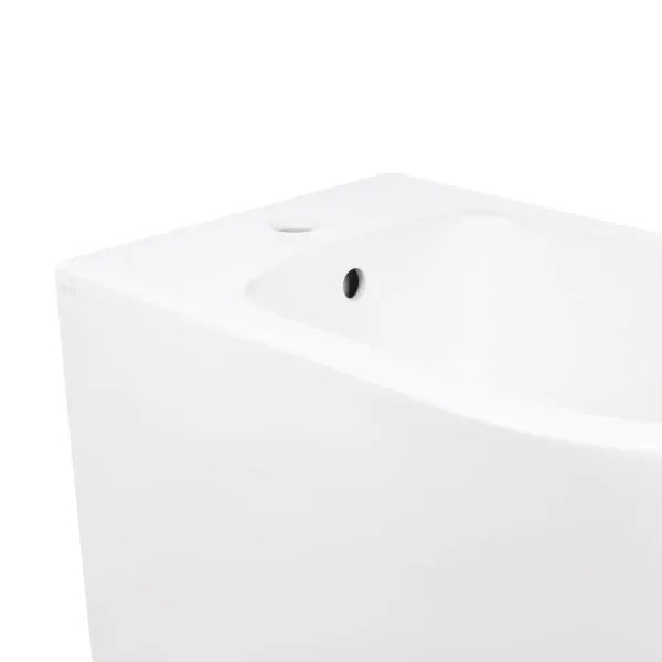 Біде підлогове Qtap QT14441380W Scorpio керамічне біле з отвором для змішувача (QT14441380W)