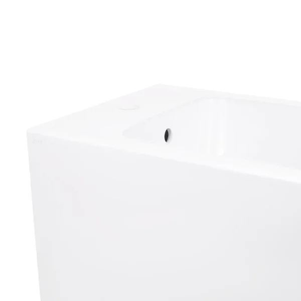 Біде підлогове Qtap QT1744003CW Tern керамічне біле з вертикальним випуском (QT1744003CW)