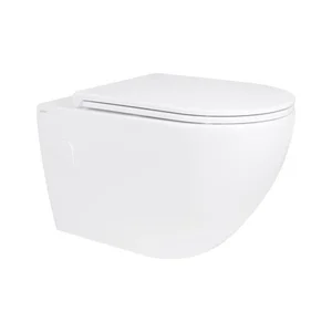 Унитаз подвесной Qtap Robin безободковый с сиденьем soft-close QT13332141ERW (QT13332141ERW)