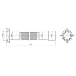Гнучка труба Lidz (WHI) 60 01 G002 00 з накидною гайкою 1 1/2
