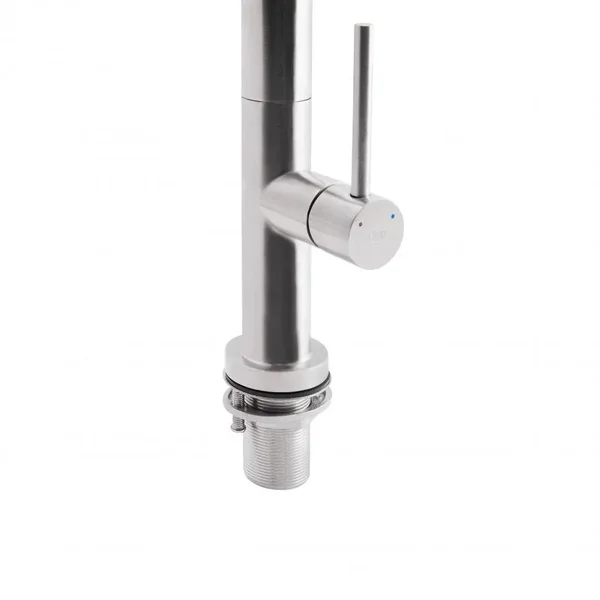Смеситель для кухни Qtap Zdenek QTZDN9032103FC из нержавеющей стали, брашированный никель, однорычажный. (QTZDN9032103FC)