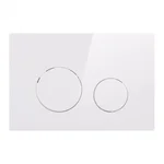 Панель змиву для унітаза Qtap Nest QT0111M11110W з білого ABS-пластику, дворежимна (QT0111M11110W)