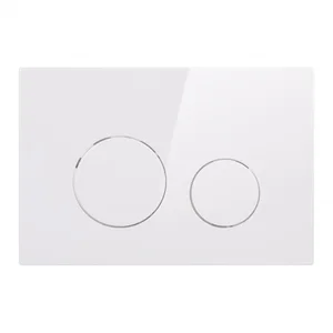 Панель змиву для унітаза Qtap Nest QT0111M11110W з білого ABS-пластику, дворежимна (QT0111M11110W)