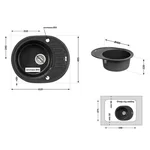 Кухонная мойка Lidz 620×500 мм/200 GRF-13 графитовая из искусственного камня с универсальным крылом (LIDZGRF13620500200)