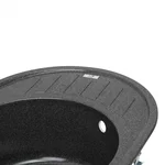 Кухонная мойка Lidz 620×500 мм/200 GRF-13 графитовая из искусственного камня с универсальным крылом (LIDZGRF13620500200)