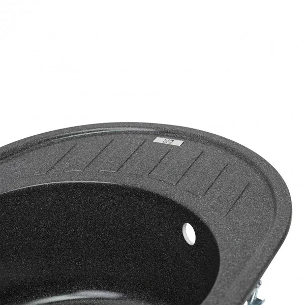 Кухонная мойка Lidz 620×500 мм/200 GRF-13 графитовая из искусственного камня с универсальным крылом (LIDZGRF13620500200)