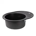 Кухонна мийка Lidz 620×500 мм/200 BLM-14 зі штучного каменю врізна з універсальним крилом (LIDZBLM14620500200)
