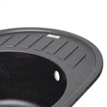 Кухонна мийка Lidz 620×500 мм/200 BLM-14 зі штучного каменю врізна з універсальним крилом (LIDZBLM14620500200)