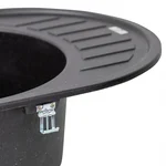 Кухонна мийка Lidz 620×500 мм/200 BLM-14 зі штучного каменю врізна з універсальним крилом (LIDZBLM14620500200)