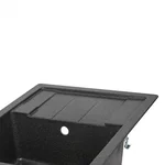 Кухонная мойка Lidz GRF-13 650×500 мм/200 из искусственного камня графитовая врезная с реверсивным крылом (LIDZGRF13650500200)