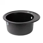 Кухонная мойка Lidz D510/200 BLM-14 из искусственного камня черный металлик круглая (LIDZBLM14D510200)