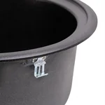 Кухонная мойка Lidz D510/200 BLM-14 из искусственного камня черный металлик круглая (LIDZBLM14D510200)