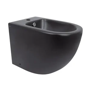 Биде напольное Qtap Robin 565x360x405 Matt black QT13442141CMB