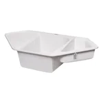 Кухонна мийка Lidz 1000×500 мм/225 WHI-01 зі штучного каменю біла кутова з додатковою чашею (LIDZWHI011000500225)