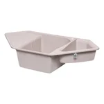 Кухонна мийка Lidz 1000×500 мм/225 COL-06 зі штучного каменю світло-бежева кутова з додатковою чашею та лівим крилом (LIDZCOL061000500225)