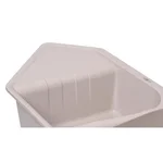 Кухонна мийка Lidz 1000×500 мм/225 COL-06 зі штучного каменю світло-бежева кутова з додатковою чашею та лівим крилом (LIDZCOL061000500225)