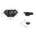 Кухонна мийка з додатковою чашею Lidz 1000x500/225 GRF-13 (LIDZGRF131000500225)