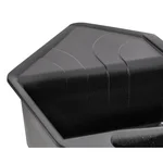 Кухонна мийка Lidz BLM-14 1000×500 мм зі штучного каменю чорний металік з додатковою чашею та лівим крилом (LIDZBLM141000500225)
