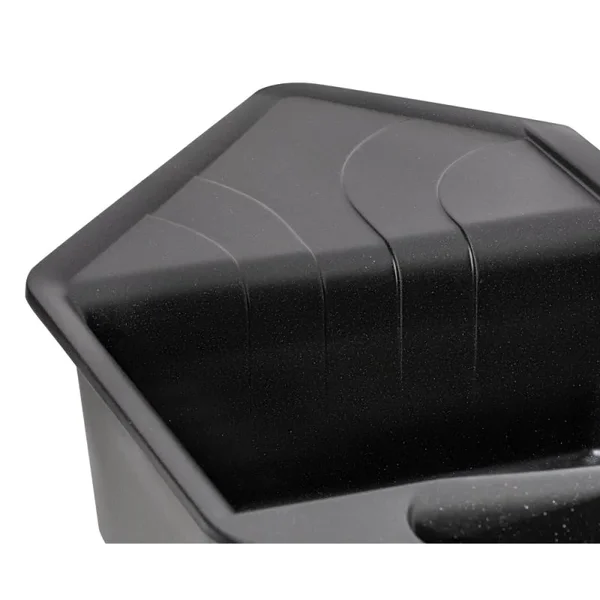 Кухонна мийка Lidz BLM-14 1000×500 мм зі штучного каменю чорний металік з додатковою чашею та лівим крилом (LIDZBLM141000500225)