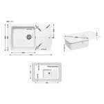 Кухонна мийка Lidz 770x490/200 WHI-01 (LIDZWHI01770490200)