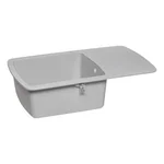Кухонна мийка Lidz 770×490 мм/200 GRA-09 зі штучного каменю сіра врізна з універсальним крилом (LIDZGRA09770490200)