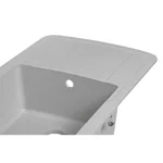 Кухонна мийка Lidz 770×490 мм/200 GRA-09 зі штучного каменю сіра врізна з універсальним крилом (LIDZGRA09770490200)