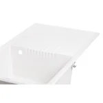 Кухонная мойка Lidz 860×500 мм/240 WHI-01 из искусственного камня белая врезная с универсальным крылом (LIDZWHI01860500240)