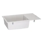 Кухонна мийка Lidz 781×510 мм/200 WHI-01 біла зі штучного каменю з універсальним крилом (LIDZWHI01781510200)