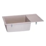 Кухонна мийка Lidz 781×510 мм/200 COL-06 зі штучного каменю світло-бежева з універсальним крилом (LIDZCOL06781510200)