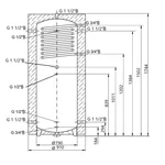 Теплоакумулятор Thermo Alliance TAI-10 750 з теплообмінником 1,4 кв. м з ізоляцією 60 мм