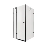 Душевая кабина Qtap Capricorn BLA1099SC6 черная с прозрачным стеклом 6 мм, 90×90 мм см, с покрытием CalcLess, без поддона (CAPBLA1099SC6)