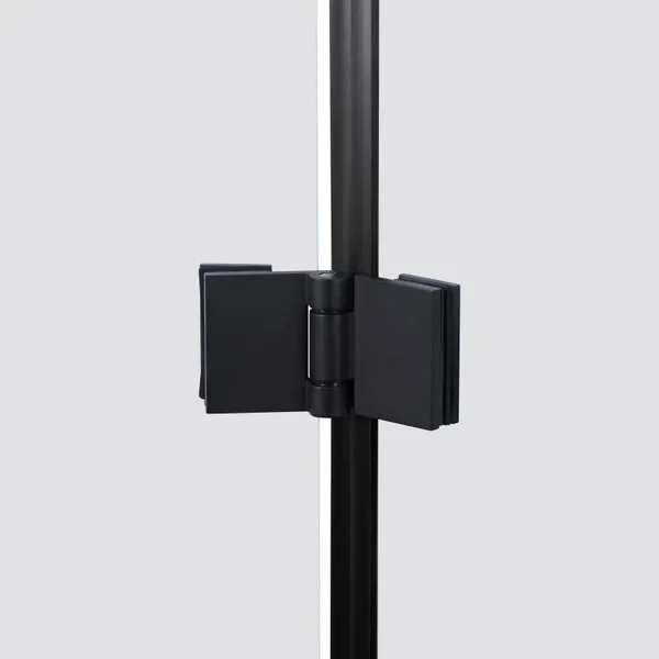 Душевая кабина Qtap Capricorn BLA1099SC6 черная с прозрачным стеклом 6 мм, 90×90 мм см, с покрытием CalcLess, без поддона (CAPBLA1099SC6)