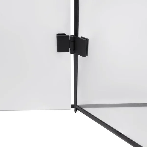 Душевая кабина Qtap Capricorn BLA1099SC6 черная с прозрачным стеклом 6 мм, 90×90 мм см, с покрытием CalcLess, без поддона (CAPBLA1099SC6)