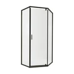 Душова кабіна Qtap Scorpio BLA10115-AC6 розпашна 100×100 мм см, чорна, з прозорим склом 6 мм та покриттям CalcLess, без піддона (SCOBLA10115AC6)