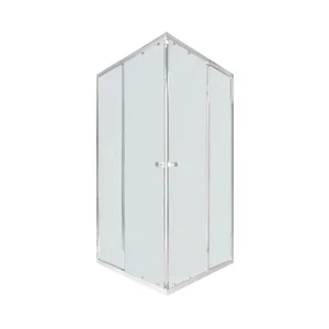 Душова кабіна Qtap Pisces CRM107-9SP5 хромована з матовим склом 5 мм, розсувна 75-90×75 мм-90 см без піддона (PISCRM1079SP5)