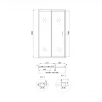 Душові двері в нішу Qtap Taurus CRM209-1.C6 90-100x200 см, скло Clear 6 мм, покриття CalcLess