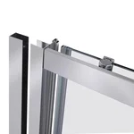 Раздвижная душевая дверь в нишу Qtap CRM2012-13C6 Taurus CRM2012-13.C6 120-130×200 мм см, хром, прозрачное стекло 6 мм с покрытием CalcLess (TAUCRM201213C6)