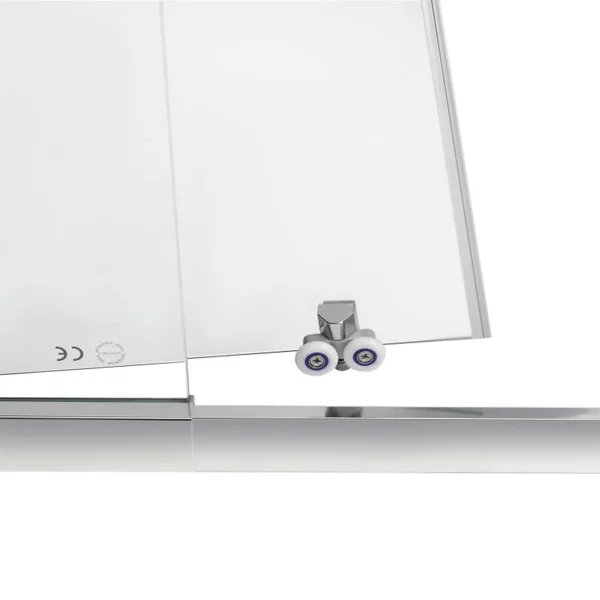 Раздвижная душевая дверь в нишу Qtap CRM2012-13C6 Taurus CRM2012-13.C6 120-130×200 мм см, хром, прозрачное стекло 6 мм с покрытием CalcLess (TAUCRM201213C6)