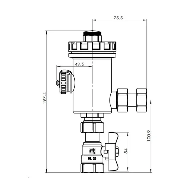 Фильтр с магнитом Thermo Alliance Standart SF129W20 латунный с внутренней резьбой 3/4 (SF129W20)