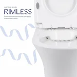 Унитаз-компакт Qtap Presto безободковый с сиденьем Soft-close QT24221217AW