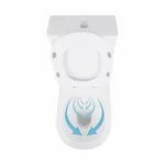 Унитаз-компакт Qtap Presto безободковый с сиденьем Soft-close QT24221217AW