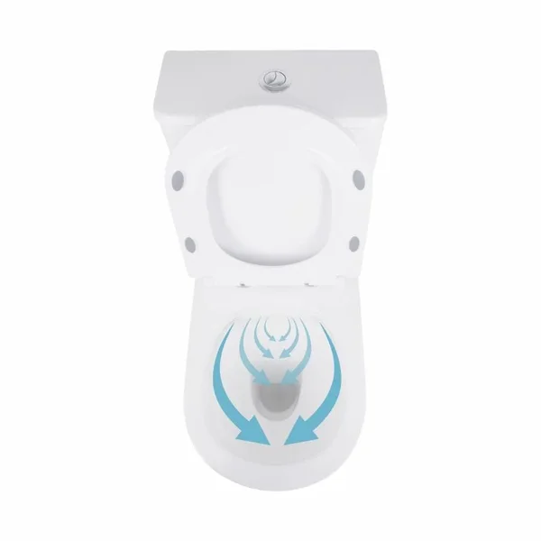 Унитаз-компакт Qtap Presto безободковый с сиденьем Soft-close QT24221217AW