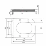 Сиденье для унитаза Qtap (Tern) с микролифтом Slim QT99HY2238W