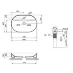 Раковина-чаша Qtap Scorpio QT142203MBMB матова чорна з донним клапаном (QT142203MBMB)