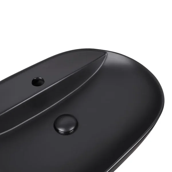 Раковина-чаша Qtap Scorpio QT142203MBMB матова чорна з донним клапаном (QT142203MBMB)
