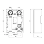 Насосная группа Icma 1/2x3/4 R004 1 1/2