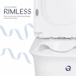 Унітаз-компакт Qtap Nando безобідковий з сидінням Soft-close QT12221222AW