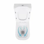 Унітаз-компакт Qtap Nando безобідковий з сидінням Soft-close QT12221222AW