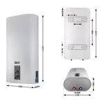 Водонагреватель электрический Thermo Alliance 100 л плоский вертикальный, сухой ТЭН 2 кВт (0,8+1,2) DT100V20G(PD)-D/2