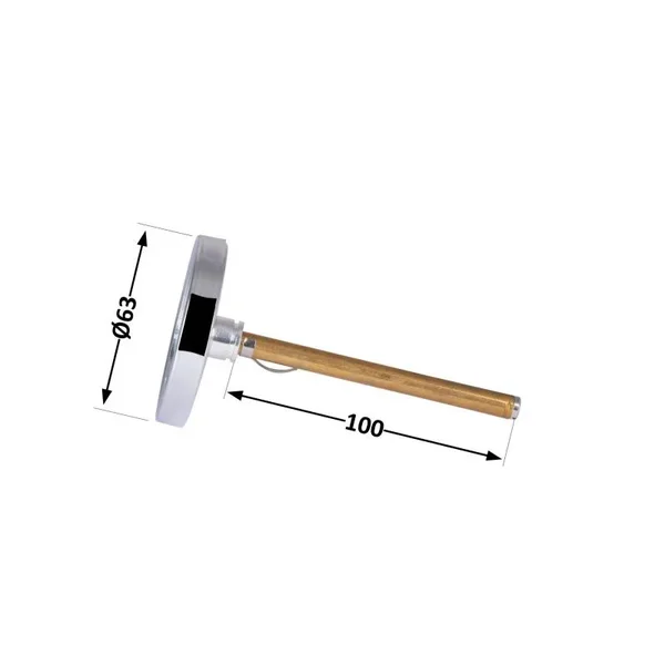 Термометр Thermo Alliance SD174100MMК Standart металевий аксіальний 120°С, 63 мм (SD174100MMК)